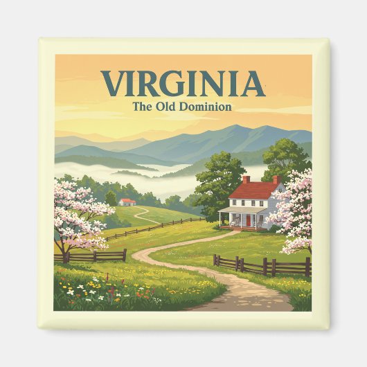 Vintag Virginia Magnet (Vorne)