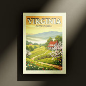 Vintag Virginia Postkarte