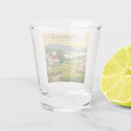 Vintag Virginia Schnapsglas (Rückseite)