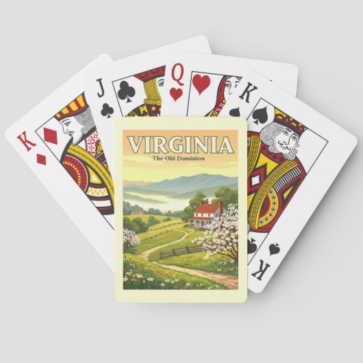 Vintag Virginia Spielkarten (Rückseite)