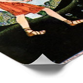 Vintag Virginia Sterrett Dragon trifft Krieger Poster (Ecke)