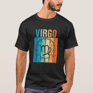 Vintag Virgo Zodiac Phantastisch Zodiac Symbol Zei T-Shirt