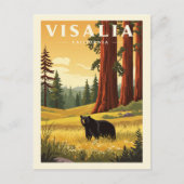 Vintag Visalia California Postkarte (Vorderseite)