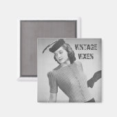 Vintag Vixen Magnet (Vorderseite/Rückseite)