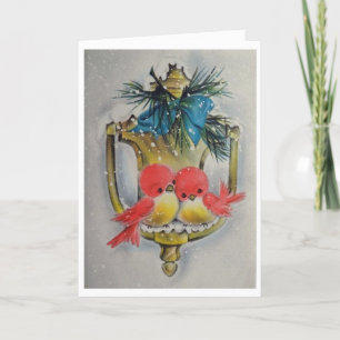 Vintag - Vögel der Weihnachtsliebe, Feiertagskarte