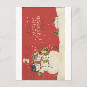 Vintag von den beiden Weihnachten des Schneemans