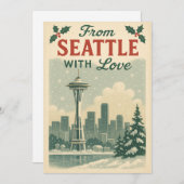Vintag von Seattle mit Liebe Weihnachten (Vorne/Hinten)
