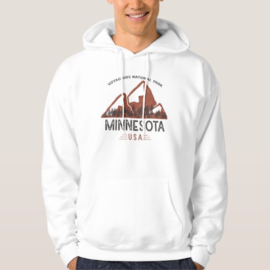 Vintag Voyageurs Nationalpark Minnesota Hoodie (Vorderseite)