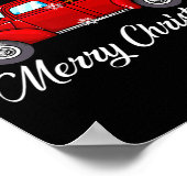 Vintag Wagon Weihnachtsbaum Red Retro Bauer Truc Poster (Ecke)