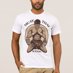 Vintag Wai Kru T - Shirt   Retro Muay Thai Art Dec