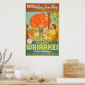Vintag Wairakei New Zealand Travel Poster (Küche)