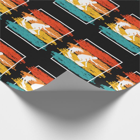 Vintag Wakeboarding Wakesurfing Wakesurfer Geschenkpapier (Ecke)