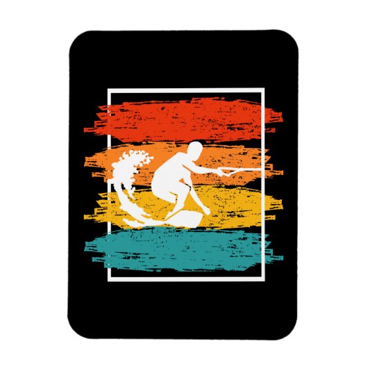 Vintag Wakeboarding Wakesurfing Wakesurfer Magnet (Vertikal)