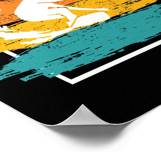 Vintag Wakeboarding Wakesurfing Wakesurfer Poster (Ecke)