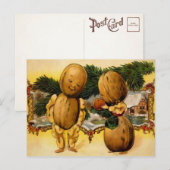 Vintag Walnut Family Weihnachtskarte Postkarte (Vorne/Hinten)