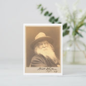 Vintag Walt Whitman Portrait Postkarte (Stehend Vorderseite)