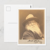 Vintag Walt Whitman Portrait Postkarte (Vorne/Hinten)