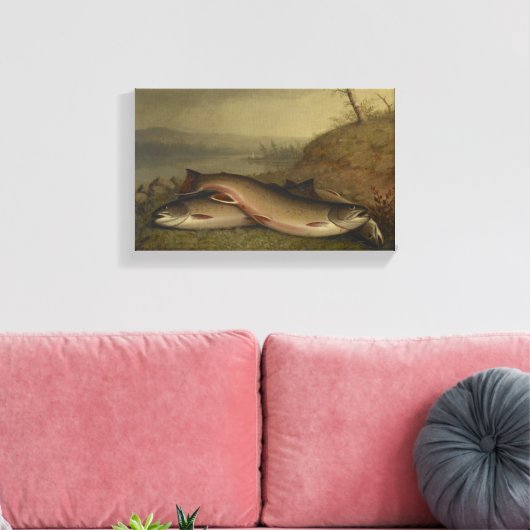 Vintag Walter Brackett Trout Leinwanddruck (Insitu (Wohnzimmer))