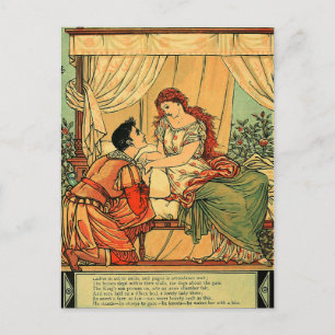 Vintag Walter Crane Schlafen Schöne Küche Tale Postkarte
