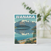 Vintag Wanaka New Zealand Travel Postkarte (Stehend Vorderseite)
