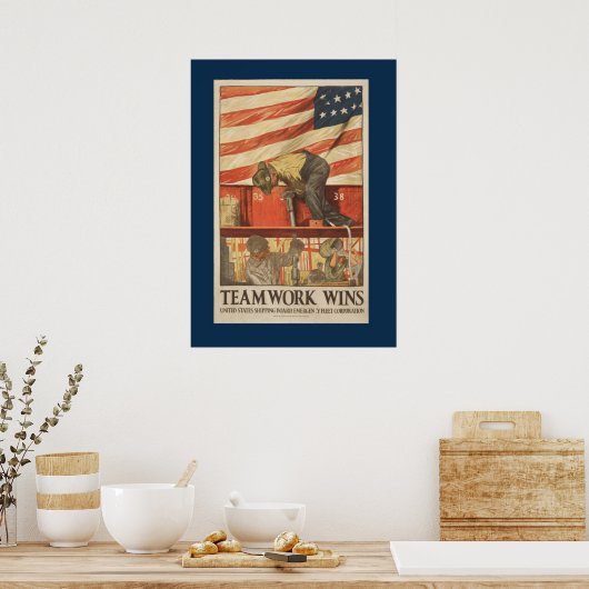 Vintag War Teamwork Poster (Küche)