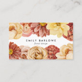 Vintag warme Wasserfarbenflora Visitenkarte (Vorderseite)