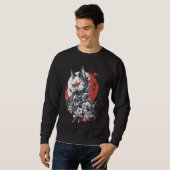 Vintag Warrior Fox Japanisch Ästhetische Streetwea Sweatshirt (Vorne ganz)