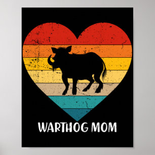 Vintag Warthog Mama Muttertagstier Poster