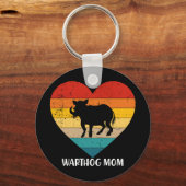 Vintag Warthog Mama Muttertagstier Schlüsselanhänger (Vorderseite)