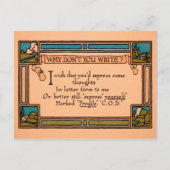 Vintag, warum du keine Postkarte schreibst (Vorderseite)