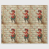 Vintag, was Kind ist dieses Weihnachtslied Geschenkpapier (Flach)