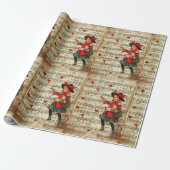 Vintag, was Kind ist dieses Weihnachtslied Geschenkpapier (Ungerollt)
