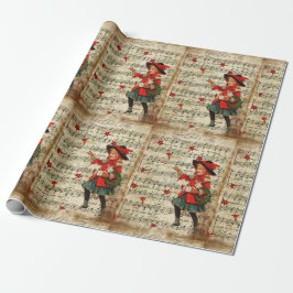 Vintag, was Kind ist dieses Weihnachtslied Geschenkpapier