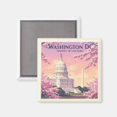 Vintag Washington D.C. Magnet (Vorderseite/Rückseite)