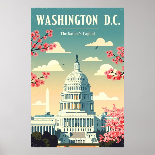 Vintag Washington D.C. Poster (Vorne)