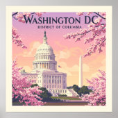 Vintag Washington D.C. Poster (Vorne)