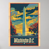 Vintag Washington D.C. Travel Poster (Vorne)