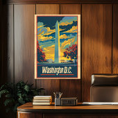 Vintag Washington D.C. Travel Poster