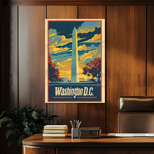 Vintag Washington D.C. Travel Poster