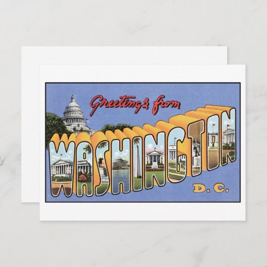 Vintag Washington, DC Postcard Postkarte (Vorne/Hinten)