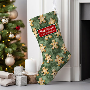 Vintag Watercolor Weihnachten Strumpf Personalisie Großer Weihnachtsstrumpf