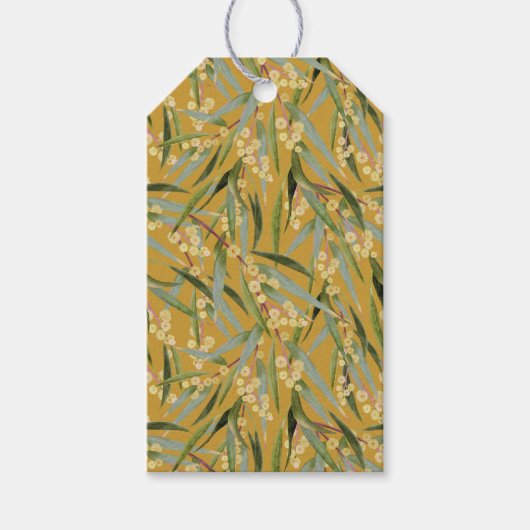 Vintag Wattle Gemustert Gift Tags Geschenkanhänger (Vorderseite)