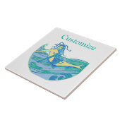 Vintag Waveriding Mermaid Thunder_Cove Fliese (Seite)