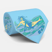 Vintag Waveriding Mermaid Thunder_Cove Krawatte (Gerollt)