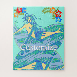 Vintag Waveriding Mermaid Thunder_Cove Puzzle
