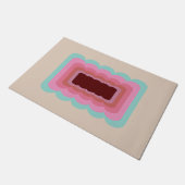 Vintag Wavy Abstrakt Fußmatte (Schrägansicht)