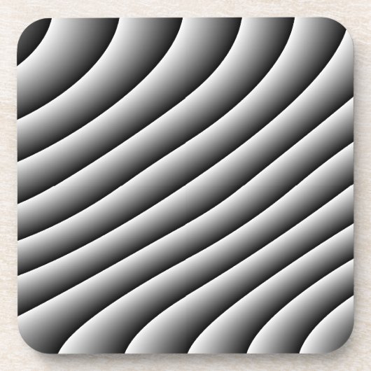 Vintag Wavy Lines Cork Untersetzer (Vorderseite)