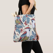 Vintag Waxwings Weihnachtsmuster Tasche (Von Nahem)