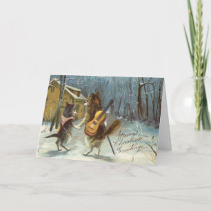 Vintag - Weihnachten eines Katzen-Paares,