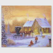 Vintag, Weihnachten Geschenkpapier (Flach)